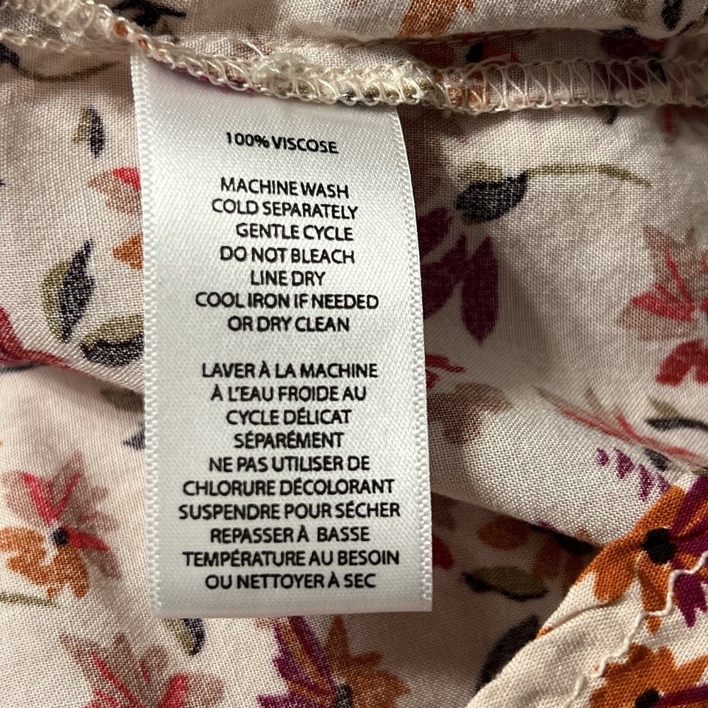 Beach Lunch Lounge Top XS Floral‎ Romantic Boho Flowy Blouse Anthropologie EC - Picture 4 of 5